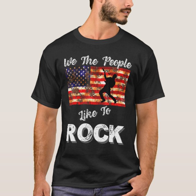 Camiseta A Nosotros, La Gente Nos Gusta Rock La Bandera Est (Anverso)