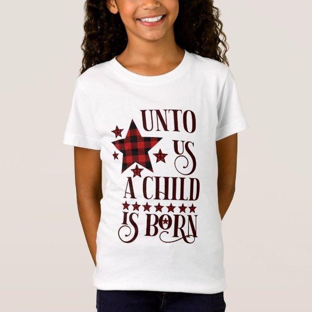 Camiseta A Nosotros Un Niño Nació Navidades (Anverso)