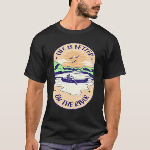 Camiseta A orillas del río Kayak Cañando Barco de remo