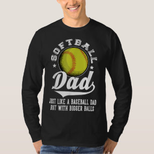 Camiseta A papá de softball le gusta el béisbol con bolas m