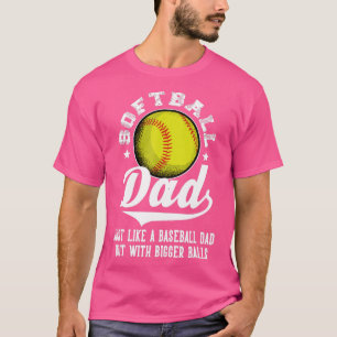 Camiseta A papá de softball le gusta el béisbol con bolas m