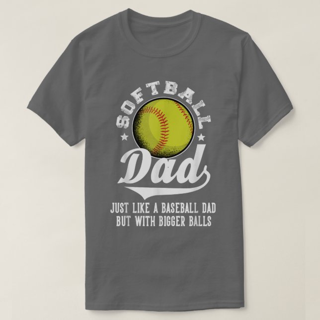 Camiseta A papá de softball le gusta el béisbol con bolas m (Diseño del anverso)