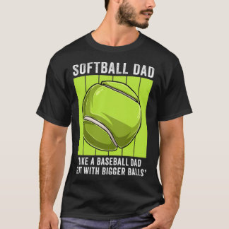 Camiseta A papá de softball le gusta un papá de béisbol per