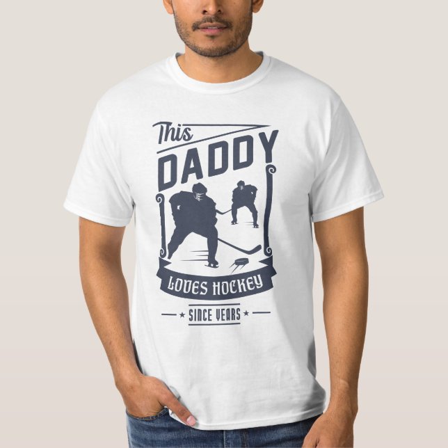 Camiseta A papá le encanta el hockey como regalo del día de (Anverso)