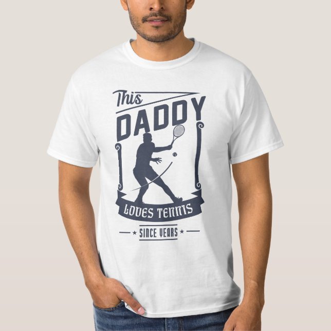 Camiseta A papá le encanta el tenis como regalo del día del (Anverso)