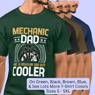 Camiseta A Papá Mecánico Le Gustan Las Herramientas Regular