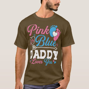 Camiseta A Papi Rosa O Azul Le Encanta La Revelación De Gén