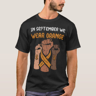 Camiseta A Partir De Septiembre Usamos Naranja Leucemia Sen