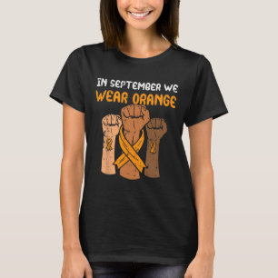 Camiseta A Partir De Septiembre Usamos Naranja Leucemia Sen