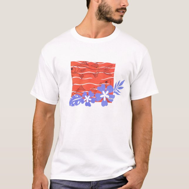 CAMISETA A PESCADO HAWAIANO (Anverso)