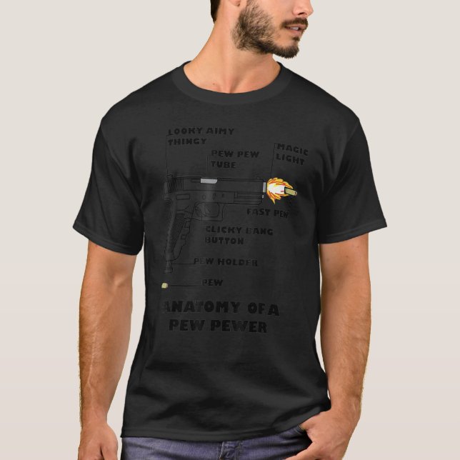 Camiseta A Pew Pewer Ammo Gun Amendment  3 (Anverso)