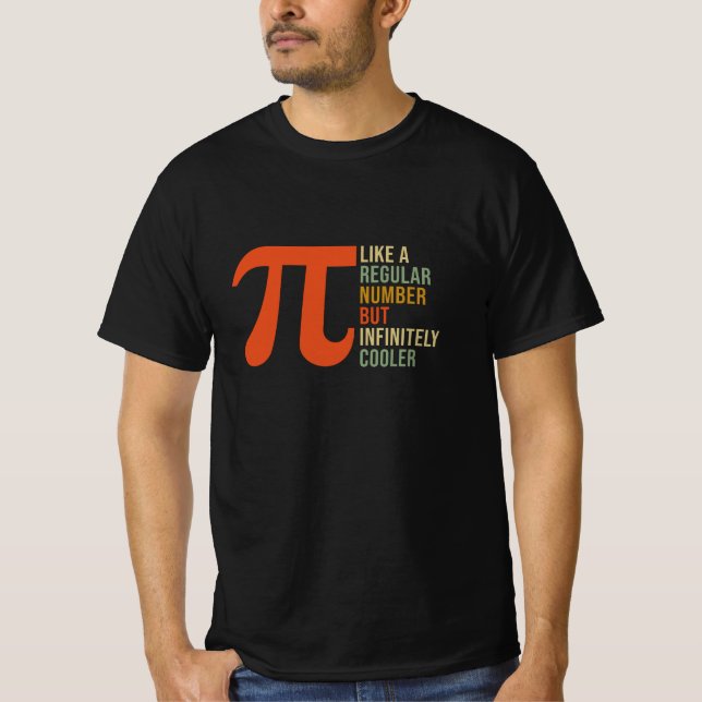 Camiseta A Pi le gusta un número regular pero un día divert (Anverso)
