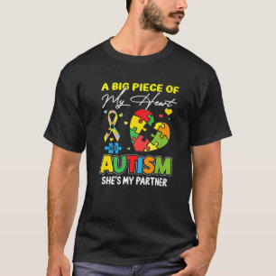 Camiseta A Piece Of My Heart Has Autism My Partner