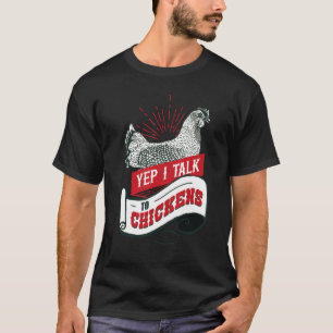 Camiseta A Pollos de Pollo de Estilo Vintage