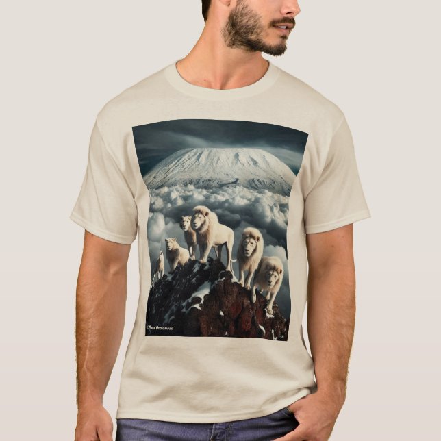 Camiseta A pride of white lions (Anverso)