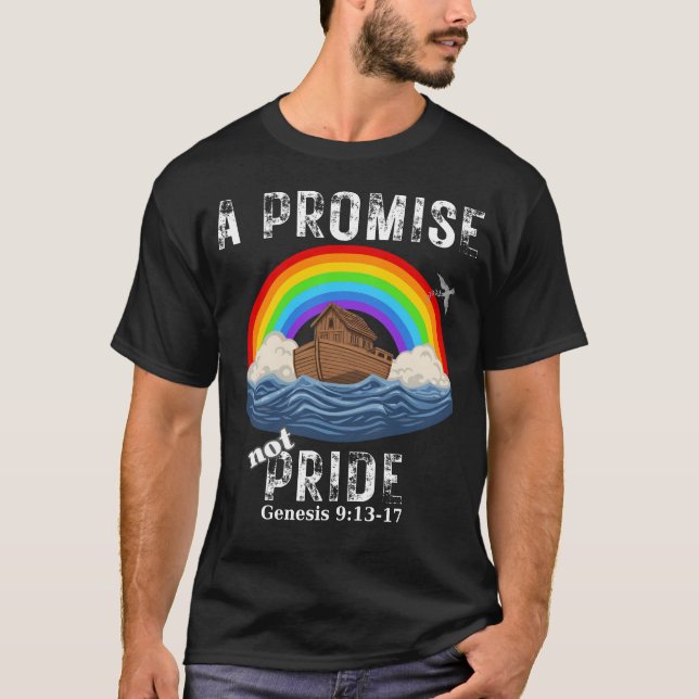 Camiseta A Promise Not Pride Christian-Biblical Covenant  (Anverso)