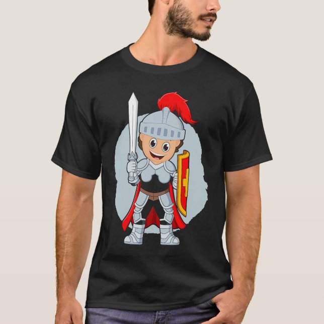 Camiseta A proud little knight from the Medieval with sword (Anverso)