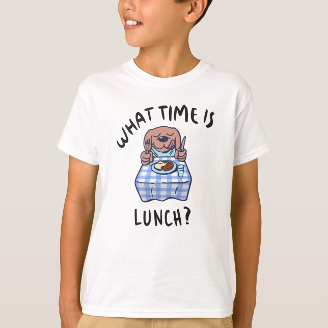 Camiseta ¿A qué hora es el almuerzo (Anverso)