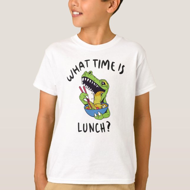 Camiseta ¿A qué hora es el almuerzo? (Anverso)