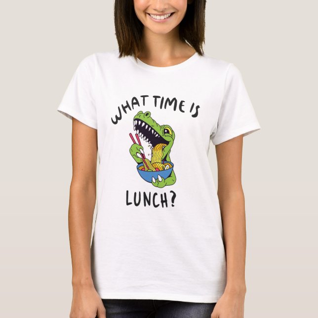 Camiseta ¿A qué hora es el almuerzo (Anverso)