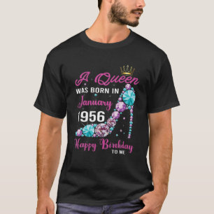 Camiseta A Queen Was Born In January 1956 66Th Birthday