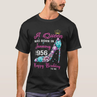 Camiseta A Queen Was Born In January 1956 66Th Birthday