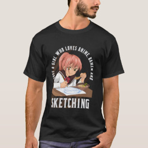 Camiseta A Quien Le Encanta Anime Ra Y Esboza Kawaii Ani