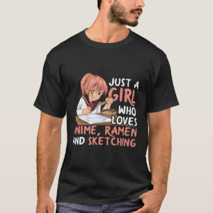 Camiseta A Quien Le Gusta Anime Ra Y Esboza El Anim Japonés