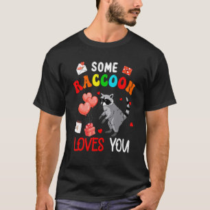 Camiseta A Raccoon Le Encanta El día de San Valentín Animal