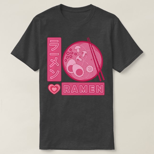Camiseta A Ramen Chica le encanta Anime Ramen japonés  (Diseño del anverso)