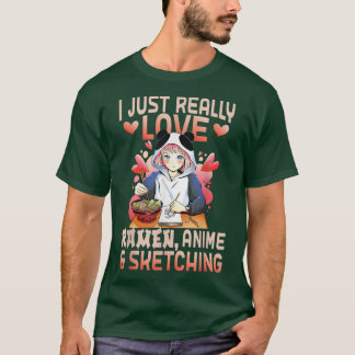 Camiseta A Ramen Merch Anime le encanta la animación japone