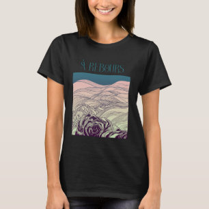 Camiseta A rebates ondas marítimas abstractas