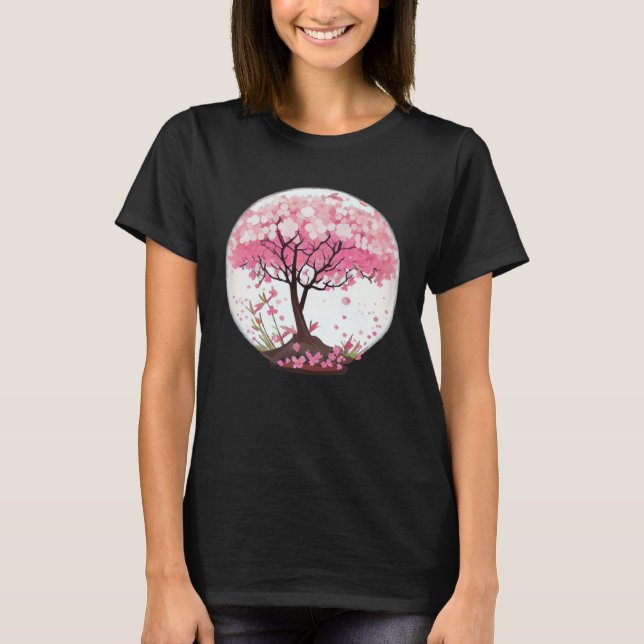 Camiseta A Refreshing and Enchanting Cherry Blossom Globe (Anverso)