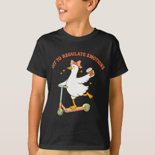 Camiseta A regular las emociones divertido patinete de gans