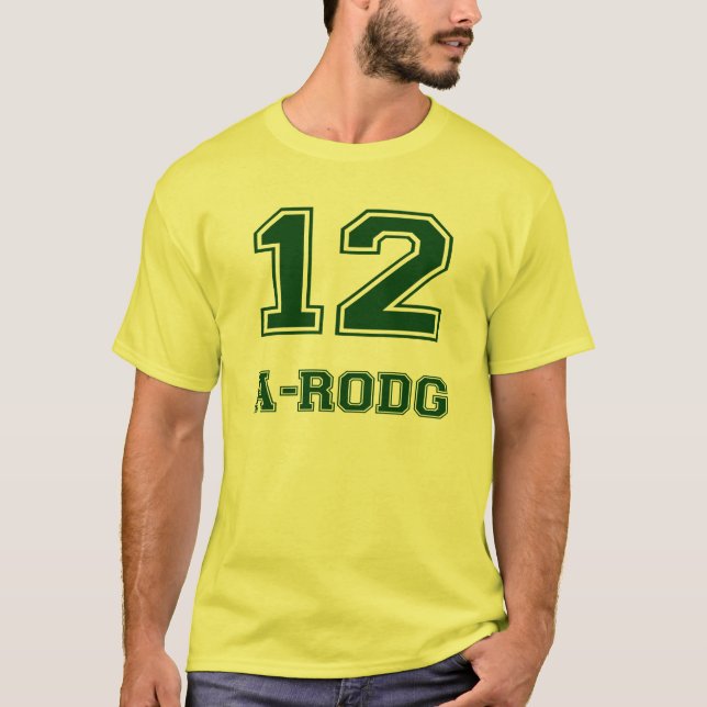 Camiseta A-Rodg #12 - Amarillo (Anverso)
