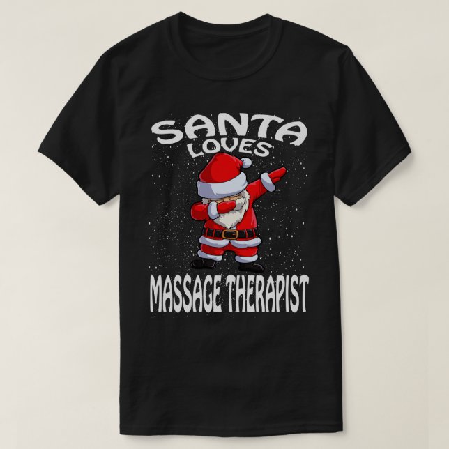 Camiseta A Santa Aves, Navidades terapeutas de masaje (Diseño del anverso)