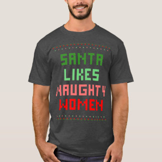 Camiseta A Santa le gustan las mujeres traviesas 