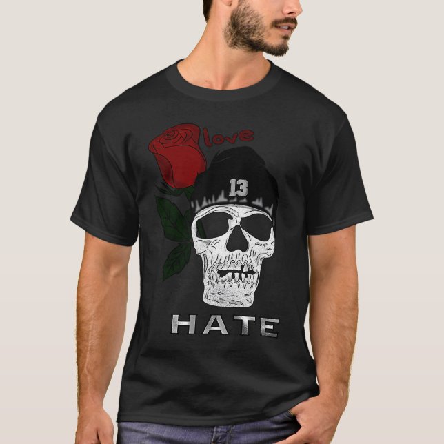 Camiseta A Skull le encanta el rosa del odio (Anverso)