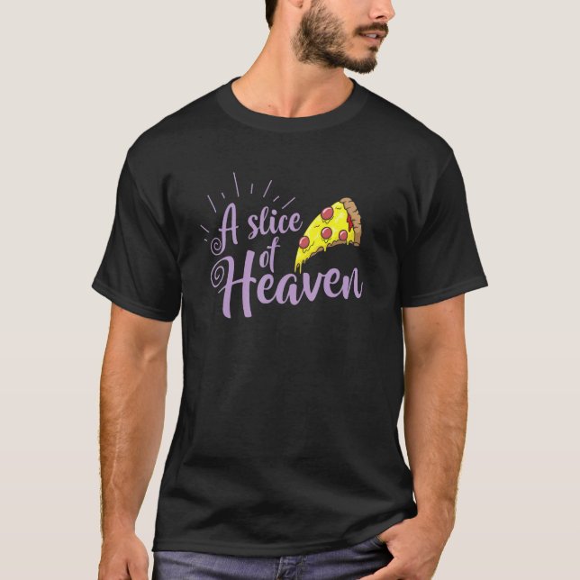 Camiseta A Slice of Heaven Fast Food Pizza Cheese (Anverso)
