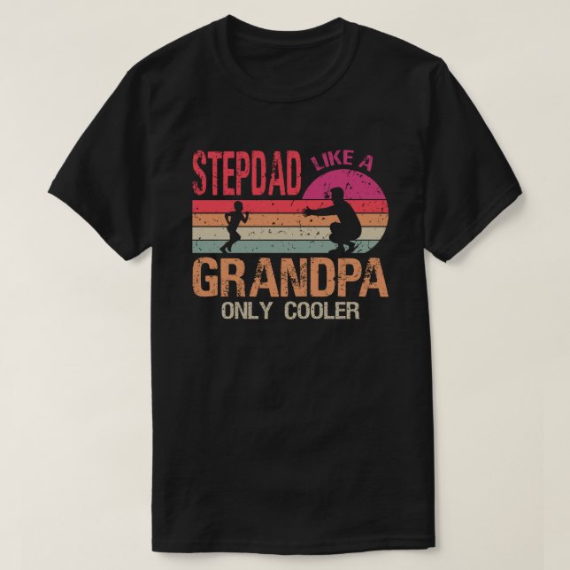 Camiseta A Stepdad Le Gusta Un Abuelo Sólo Un Padre Funny Y (Diseño del anverso)