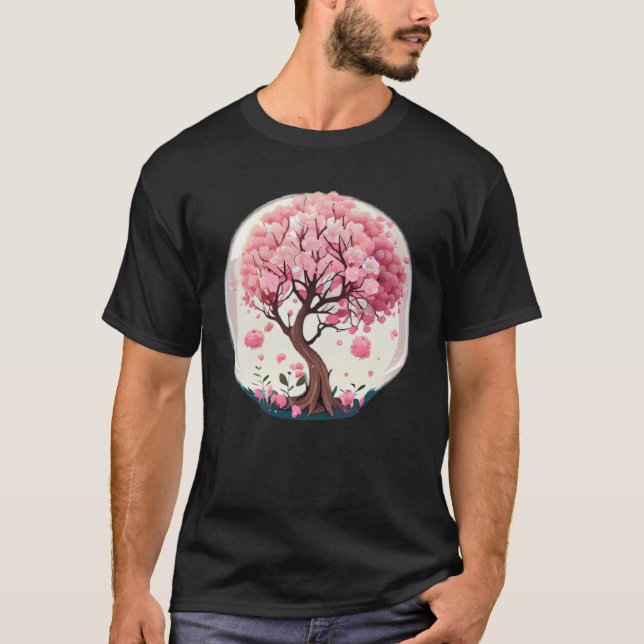 Camiseta A Stunning and Unique Cherry Blossom Tree in a Glo (Anverso)