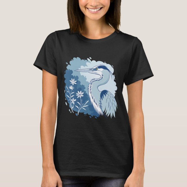 Camiseta A Stunning Blue Heron Portrait  (Anverso)