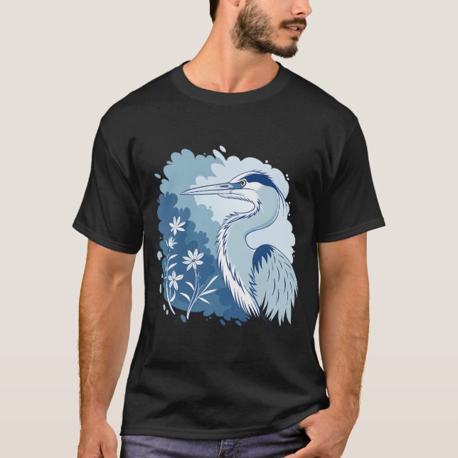 Camiseta A Stunning Blue Heron Portrait (Anverso)
