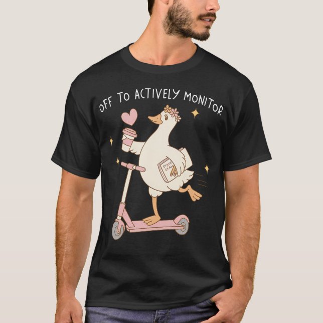 Camiseta A Supervisar Activamente el Día de Exámenes de Mae (Anverso)