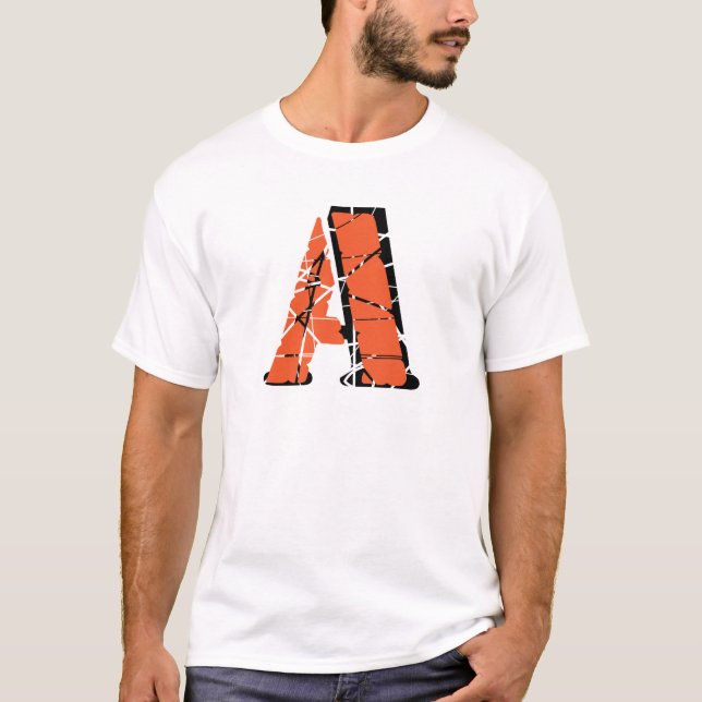 Camiseta "A" Tee De Stencil Gritado (Anverso)