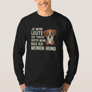 Camiseta A The Dog Boxer no le gusta la gente, perros graci