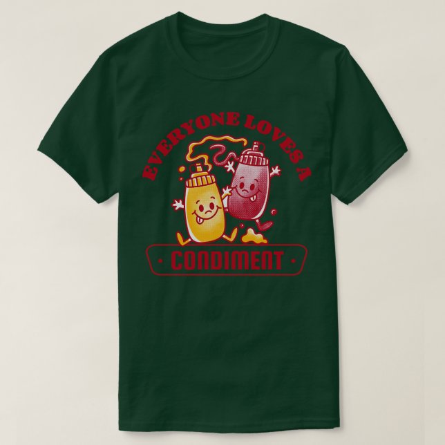 Camiseta A todos les encanta la comida retro condicionada (Diseño del anverso)
