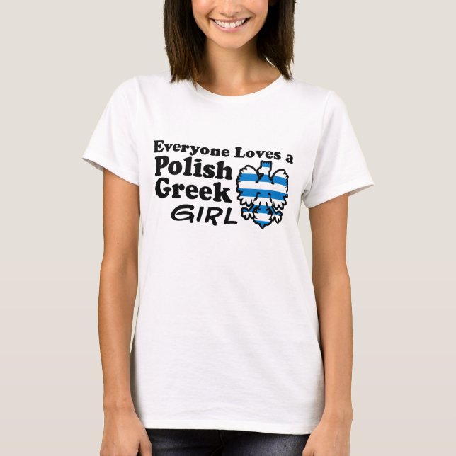Camiseta A todos les encanta un Chica griego polaco (Anverso)