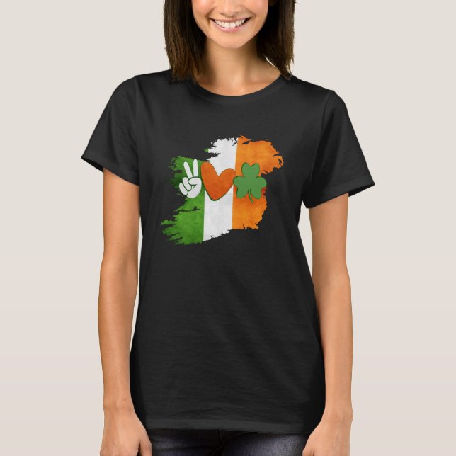 Camiseta A Todos Les Encanta Un Chica Irlandés, Bandera Irl (Anverso)