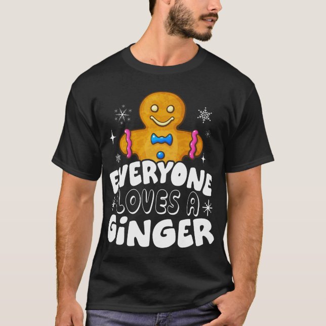 Camiseta A Todos Les Encanta Un Ginger Cute Gingerbread Nav (Anverso)